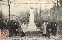 CPA Paris Statue de Frederic Lemaitre Canal Saint Martin 