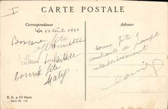 Vintage Postcard Fantasy Illustrator Children Swing Dog