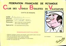 CPM Petanque Federation Francaise Club des joyeux boulistes en villegiature 