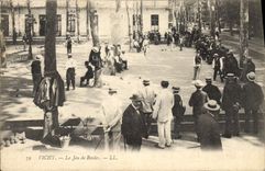 Vintage Postcard Vichy Game of bowls set of balls SIGNAL