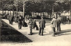 Vintage Postcard Vittel Game of bowls set of balls