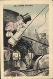 Vintage Postcard Fantasy Illustrator Thousand the woman coachman