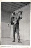 CPA Theodore Jeonescu Dresseur americain d'animaux feroces Jaguar 