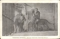 Vintage Postcard Theodore Jeonescu American Tamer of wild animals Lion Lioness