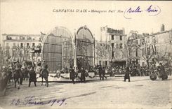 Vintage Postcard Beautiful Carnival of Aix in Provence Menagerie Sea
