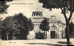 Vintage Postcard Trawl-nets on the Marne the Circus