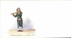 Postal Orquesta drolatique Flauta