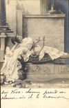 CPA Femme Das Gluck Lyre 