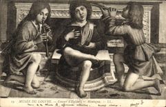 Postal París Vagada del Louvre Concierto de niños Montagna