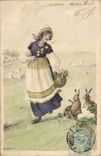 CPA Lapin Lapins Enfant