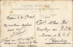 Vintage Postcard Militaria Alpine hunters In the Alps an optical station