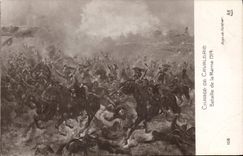 CPA Militaria Charge de cavalerie Bataille de la Marne 1914 Hugo de Fichtner 