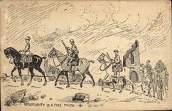 Vintage Postcard Militaria Opportunity has fine timing