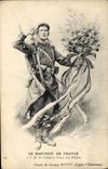 Vintage Postcard Militaria the Soldier of France has SM valiant Reine of the Belgians Georges Scott