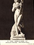 Vintage Postcard Paris Museum of Louvre Slave by Michel Angel