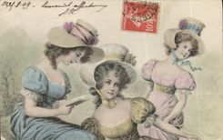 CPA Fantaisie Illustrateur Femmes 