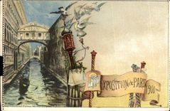 CPA Fantaisie Illustrateur Exposition de Paris 1900 Venise 
