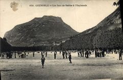 Vintage Postcard Petanque Grenoble the sets of balls has the esplanade