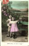 Vintage Postcard Diabolo Children Attention has my nose