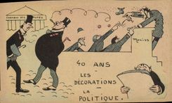 Vintage Postcard Fantasy Illustrator 40 years decorations the Moriss policy