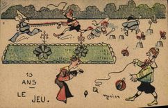 Vintage Postcard Fantasy Illustrator 10 years the play Moriss