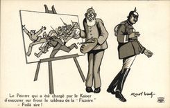 Vintage Postcard Fantasy Illustrator the painter who was load by Kaiser to carry out on face the table