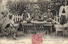 Postal Túnez Músicos indígenas