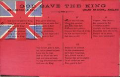 CPA God Save the king Chant national anglais 