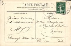 Postal Músicos y bailarina