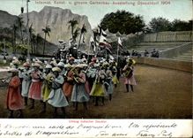 Vintage Postcard Dusseldorf 1904 Umzug Indischer Gaukler