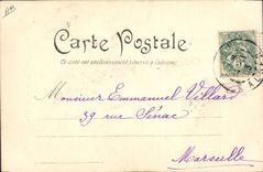 Postal el negro bailarín Salem