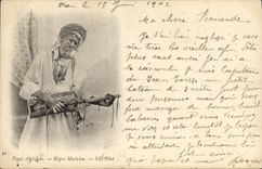 Postal Modelo argelinos Negro músico