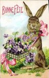 CPA Lapin Lapins Bonne fete 