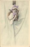 CPA Lapin Lapins Femme 