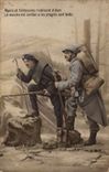 Vintage Postcard Militaria Alpine hunters and infantrymen