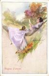 Vintage Postcard Fantaisie Illustrator Paginated amore