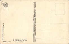 Vintage Postcard Fantaisie Illustrator Man It merges with my life