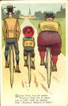 Vintage Postcard Fantaisie Illustrator Bicycle Cycles