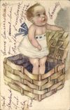 Vintage Postcard Fantasy Illustrator Mauzan Child