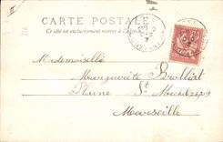 Vintage Postcard Circus Baby Clown Dog