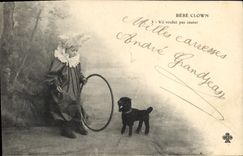 Vintage Postcard Circus Baby Clown
