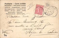 Vintage Postcard Circus Clown Hinter den Kulissen Dancer