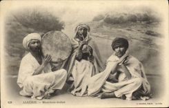 Vintage Postcard Folklore Arab Musicians