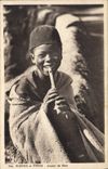 Vintage Postcard Folklore Player of North Africa Flute