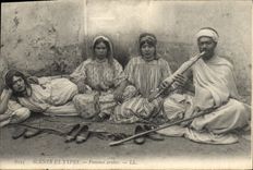 Vintage Postcard Folklore Arab Women North Africa