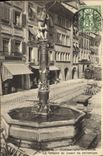 Vintage Postcard Bern Folklore the fountain of the bagpiper