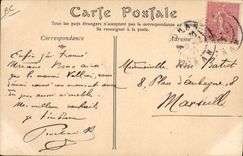 Postal Folclore la Sra. Bono África el Septentrional