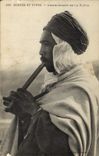 Vintage Postcard Arab Folklore playing of the flute