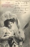 CPA Lapin Femme 