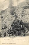 Vintage Postcard Militaria Alpine hunters making the descent of Galibier